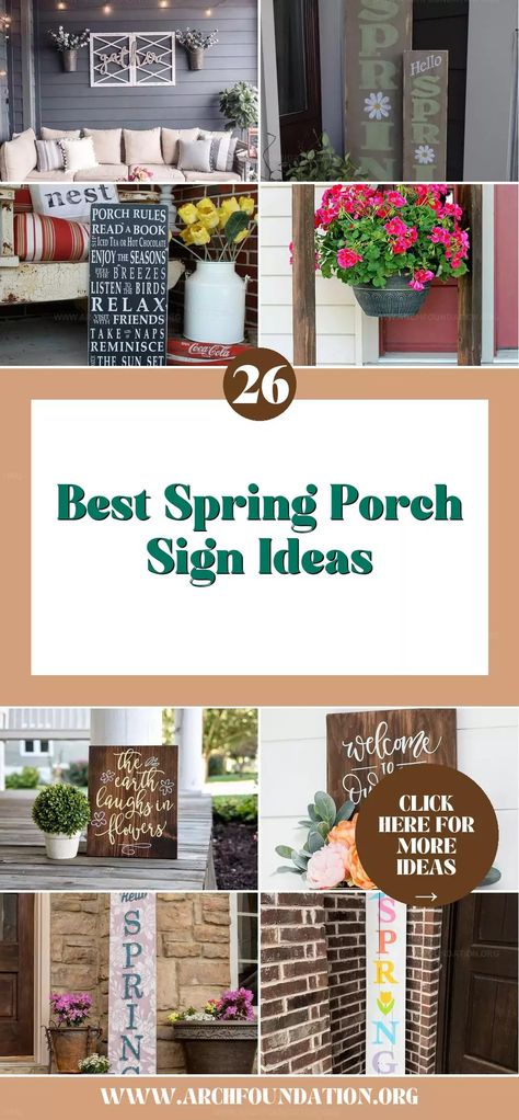 As the chill of winter fades away, it’s time to refresh your home’s exterior with a touch of spring. One of the simplest yet most impactful ways to do this is by adding a charming spring porch sign. From floral designs to uplifting messages, these 26 fresh spring porch signs are perfect for welcoming guests and celebrating the arrival of warmer days. Spring Porch Signs, Porch Sign Ideas, Summer Porch Signs, Personalized Flower Pot, Hello Spring Sign, Funky Fonts, Wooden Welcome Signs, Hanging Flower Baskets, Summer Porch