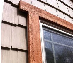 Traditional Wood Trim - J&W Lumber House Trim Exterior, Outdoor Window Trim, Exterior Window Trim Ideas, Wood Window Trim, Exterior Wood Trim, Stained Wood Trim, Type Of Wood, Window Trim Exterior, House Trim