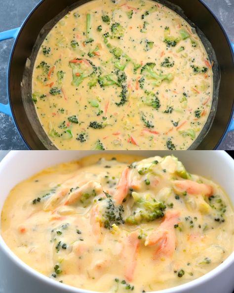 Creamy Broccoli Cheddar Soup - Greenku Recipes Baked Cauliflower Casserole, Creamy Broccoli Cheddar Soup, Cheesy Broccoli Soup, Broccoli Cheddar Soup Recipe, Broccoli Soup Recipes, Cream Of Broccoli Soup, Creamy Broccoli, Sweet Carrot, Indulgent Food