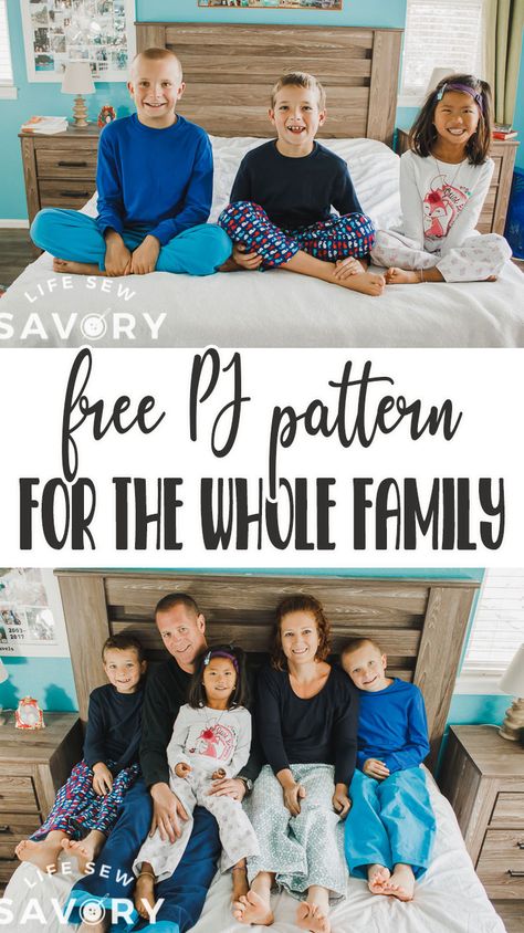 Pjs Sewing Pattern Free, Sewing Pajama Pants Free Pattern, Easy Pajama Pants Pattern, Fleece Pajama Pants Pattern, Free Pajama Pants Pattern, Diy Christmas Pjs, Diy Christmas Pajamas, Pajama Pants Pattern Free, Pajamas Shorts Pattern