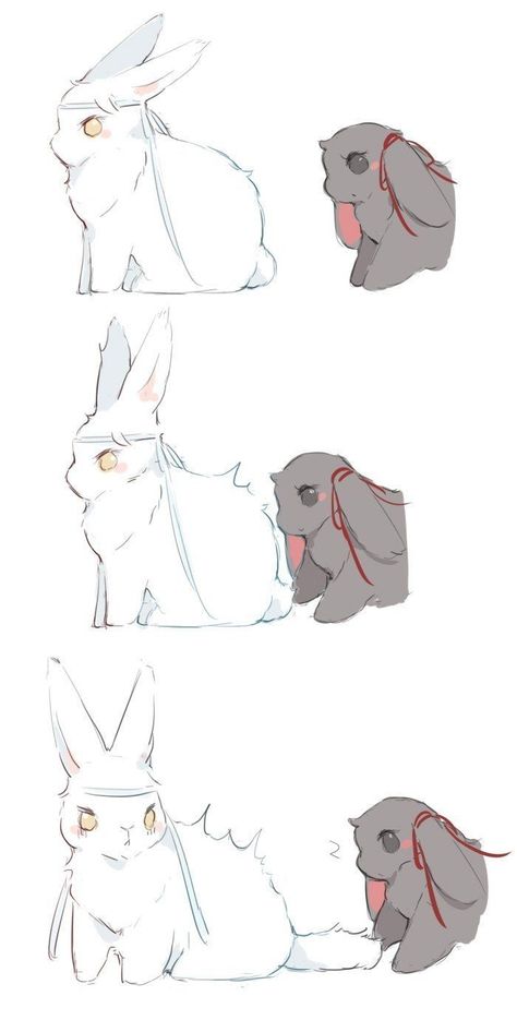 Cute Rabbit Drawing, Rabbit Tail, Heaven Official's Blessing, Rabbit Drawing, Anime Fanfiction, Bunny Drawing, Chinese Cartoon, Mo Dao Zu Shi, Cute Animal Drawings Kawaii