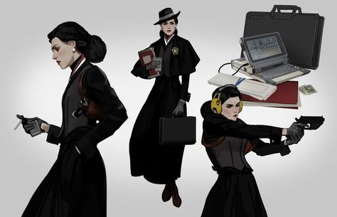 Akim Kaliberda on X: "#SMOLDERINGCONCRETE /Update for Guin/ https://t.co/2WdZpLhRha" / X Character Dossier, Female Detective Art, Detective Character, Female Detective, Alchemy Art, Bridgetown, Dark City, One Picture, Comic Style