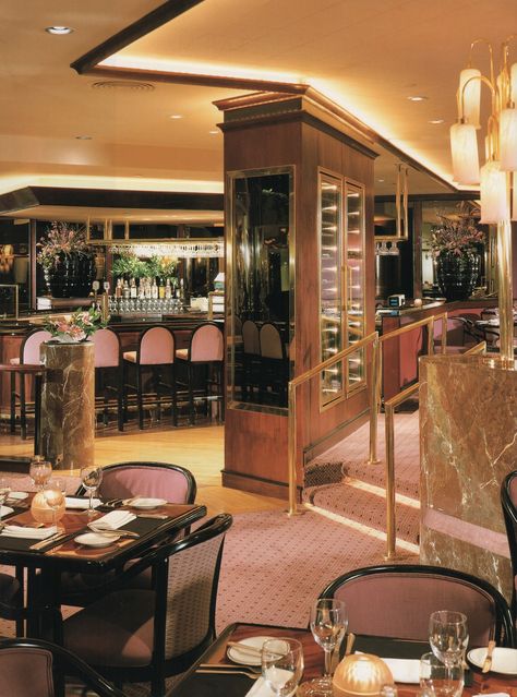 80s Luxury Aesthetic, 90s Restaurant Design, 80s Themed Restaurant, 80s Hotel Aesthetic, 80s Restaurant Design, 1980s Restaurant Interior, 1980s Nyc, 90s Interior Design, 80s Luxury