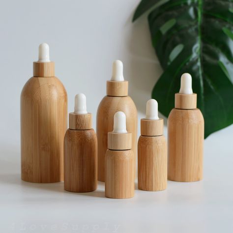 1-200pcs 15ml 30ml 50ml 100ml Eco-friendly Dropper Bottle All Bamboo Essential Oil Container DIY Cosmetic Packaging Luxury Beauty Makeup This natural bamboo Cap Frosted Glass Dropper Bottles is a nice option for DIY Beauty packaging, essential oil, makeup packaging.  It can be widely use for below products: - tinctures - essential oil - carrier oils - perfume oils --1) Pack: 3 Pieces / 10 Pieces / 30 Pieces / 50 Pieces / 100 Pieces / 200 Pieces --2) Color: Frosted --3) Material: Bamboo Bottle+Gl Skin Care Products Containers, Eco Friendly Cosmetic Packaging, Bamboo Skincare Packaging, Bamboo Cosmetic Packaging, Luxury Hair Oil Packaging, Natural Skincare Packaging, Natural Cosmetics Packaging, Dropper Bottle Packaging Design, Bamboo Bottle