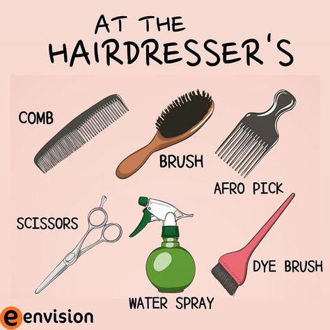 Types Of Hair Brushes, English Grammar Tenses, Learning A Second Language, English Language Learning Grammar, Types Of Hair, English Vocab, English Fun, Interesting English Words, Good Vocabulary Words