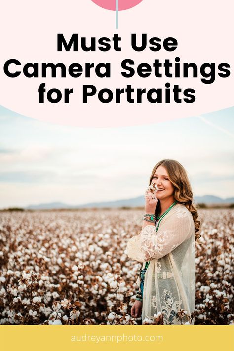 Portrait Camera Settings Outdoor, Photo Settings For Portraits, Camera Manual Settings, Best Camera Settings For Portraits, Best Settings For Outdoor Portraits, Beginner Camera Settings, Camera Settings For Outdoor Photography, Dslr Settings For Outdoor Portraits, Manual Settings For Outdoor Portraits