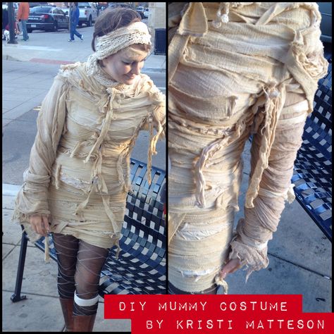 DIY Mummy costume. Plus Size Mummy Costume, Mummy Family Costumes, Diy Mummy Costume For Women, Mummy Costume Women, Mummy Costumes, Diy Mummy Costume, Mummy Diy, Original Halloween Costumes, Mummy Halloween Costume