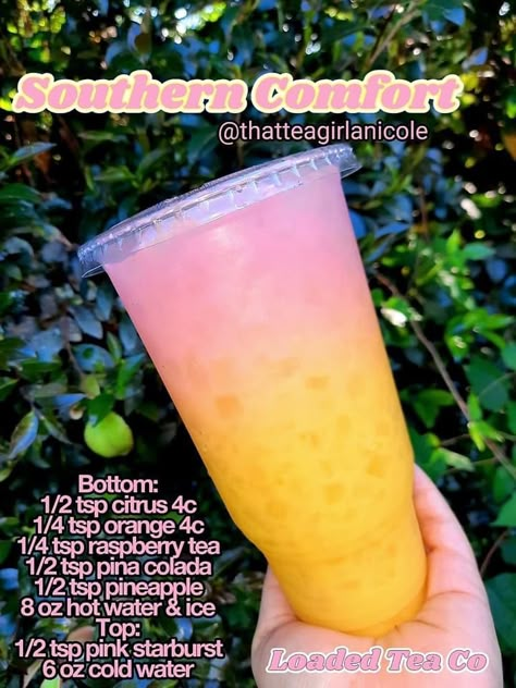 Gramzero Tea Recipes, 4c Drink Recipes, Loaded Tea Shop Decor Ideas, 4c Energy Rush Loaded Tea Recipes, Summer Loaded Teas, Loaded Tea Recipes Without Herbalife, Loaded Tea Recipes, Loaded Teas, Southern Strawberry Loaded Tea