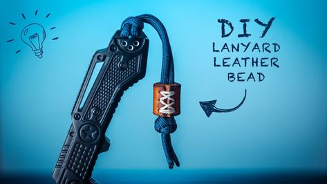 Knife Lanyard, Diy Lanyard, Paracord Beads, Leather Craft Projects, Bead Diy, Every Day Carry, Bead Leather, Tutorial Diy, Beading Tutorials