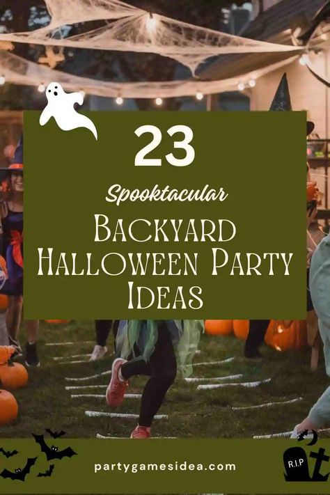 23 Spooktacular Backyard Halloween Party Ideas - Fun Party Games Ideas for Adults and Kids Backyard Halloween Party Ideas, Cozy Fire Pit Area, Pumpkin Bowling, Backyard Halloween Party, Games Ideas For Adults, Cozy Fire Pit, Party Games Ideas, Halloween Playlist, Halloween Decorations For Kids