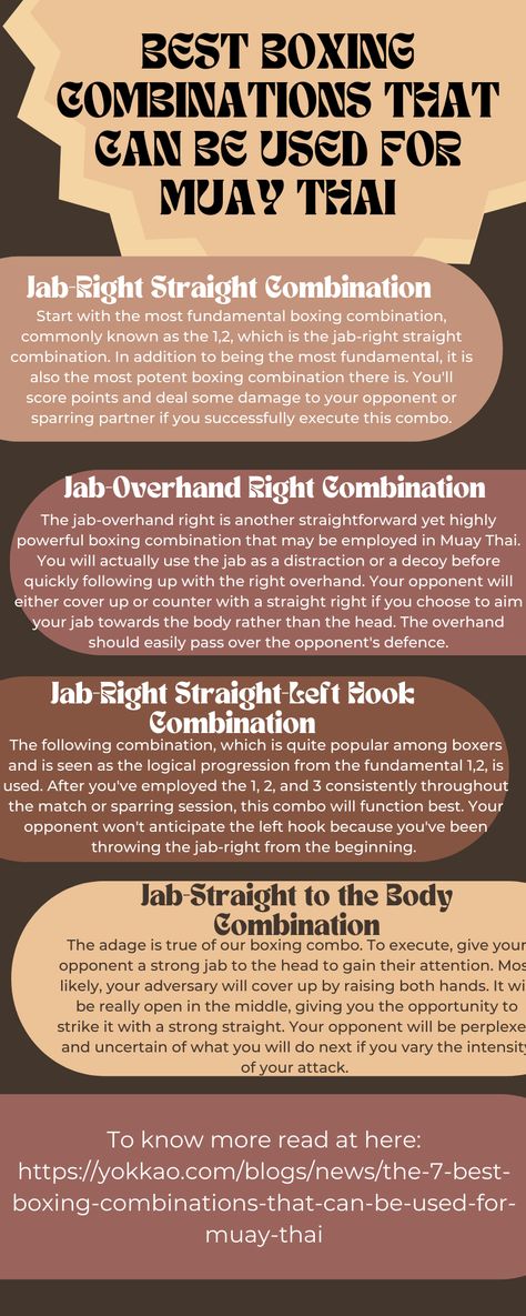 Muay Thai is the martial art that uses the most weapons overall. If a Muay Thai fighter is skilled at using various boxing combinations, they can compete and even win a battle. Being good with your hands provides you additional range and weaponry to employ to your advantage if you're a fighter. Read the full blog to know the 7 Best boxing combinations that can be used for Muay Thai visit here: https://yokkao.com/blogs/news/the-7-best-boxing-combinations-that-can-be-used-for-muay-thai Muay Thai Combinations, Boxing Combinations, Muay Thai Fighter, Muay Thai Martial Arts, Boxing Techniques, Sparring Partner, Thai Art, Martial Art, Being Good