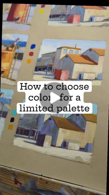 79K views · 6.4K likes | Nigel Sutcliffe on Instagram: "How to choose colors for a limited palette.  Here is an additional reel to answer some of the questions from my last reel that went viral! I tried to keep this as simple as possible, I hope it helps other painters out there. It's hard to condense something like this into 45 seconds. Yes you can use 2 colors, or more than 3, and the shape doesn't have to be a triangle. Experiment and see what you can come up with! Have fun.  For a more detailed explanation check out @jamesgurneyart blog posts and his amazing book on Color & Light. His work has inspired me massively over the years!  If you have questions let me know in the comments. . . . #limitedpalette #arttutorial #arttips #paintstudy #gouachepainting #acrylagouache #holbein #sketchb Colour Palette For Painting, Tertiary Color Palette, Limited Palette Art, Gouache Color Palette, Limited Palette Painting, Limited Color Palette Illustration, Make A Color Palette, Analogous Color Scheme, Gouache Color