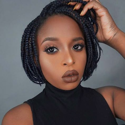 Bob Box Braids Styles, Short Bob Braids, Box Braids Bob, Trendy We Fryzurach, Bob Braids Hairstyles, Short Box Braids Hairstyles, Blonde Box Braids, Short Box Braids, Jumbo Box Braids