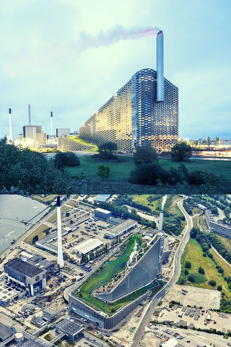 Copenhill Power Plant, Public Space Architecture, Industrial Facility, Thermal Power Plant, Space Architecture, Copenhagen Denmark, People Of The World, Power Plant, Architectural Digest