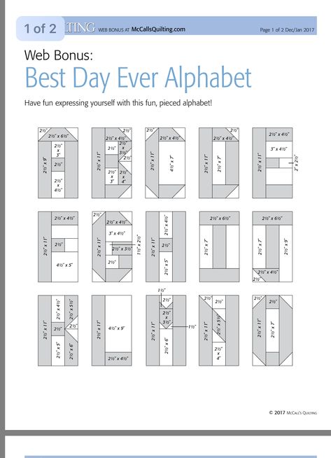 Alphabet Quilt Blocks, Alphabet Quilt, Quilt Modernen, Typography Alphabet, Quilt Block Patterns Free, Quilt Patchwork, Quilting Templates, Baby Quilt Patterns, Patchwork Quilt Patterns