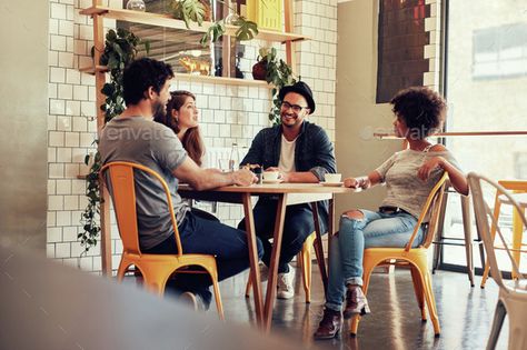 Young people sitting at a cafe table by jacoblund. Young people sitting at a cafe table. Group of friends talking in a coffee shop.#cafe, #table, #sitting, #Young Galactik Football, Cafe Table, Sitting Poses, Find Friends, Cafe Tables, People Sitting, Jaco, Group Of Friends, Urban Sketching