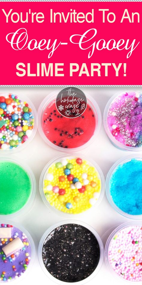 How does someone throw a slime party you ask? Well I’m here to show you! Keepr reading for more. #slime #slimeparty #slimepartyideas #party #partyideas #kidsparty #kidsslimeparty #partytheme Slime Party Table Set Up, Birthday Party Slime Station, Birthday Slime Party Ideas, Diy Slime Party, Slime Birthday Party Ideas, Slime Party Ideas, Slime Making Party, Kids Slime, Party Ideas Kids