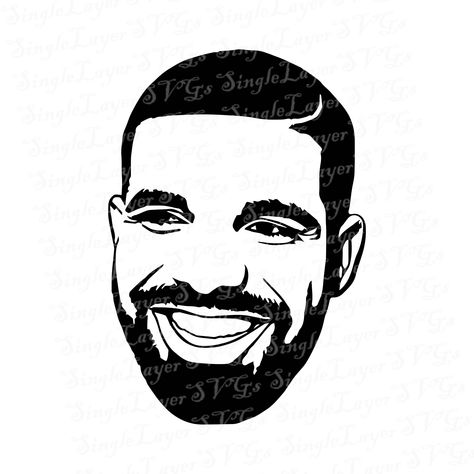 Drake Drawing, Drake Art, Drake Rapper, Drake Photos, Hip Hop Artwork, Rapper Art, Hip Hop Art, Outline Drawings, Dessin Adorable