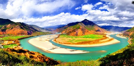 Asia, China, natural beauty, wonders, pastoral, be. The first is located in the , #ad, #located, #pastoral, #River, #Yangtze, #wonders #ad Yangtze River, Lijiang, Scenic View, Take Better Photos, Scenic Views, Wonders Of The World, Natural Beauty, Cool Photos, Photo Image