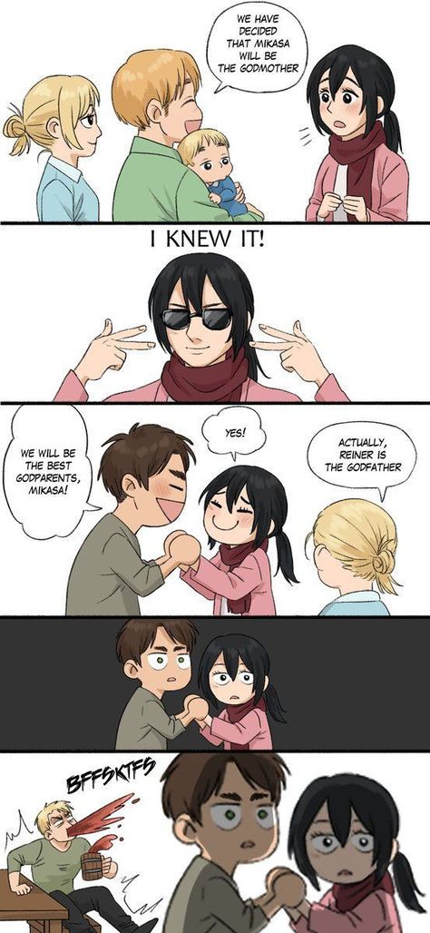 Aot Funny, Titan Fanart, Aot Memes, Attack On Titan Comic, Eren X Mikasa, Attack On Titan Ships, Attack On Titan Funny, Eren And Mikasa, Titan Anime