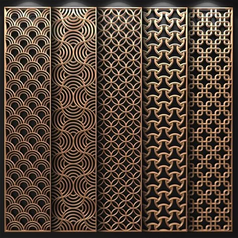 Wall Decor Set Of 3, Wall Gate, Jali Design, Screen Partition, Jaali Design, Laser Cut Screens, Screen Wall, Modern Screens, Motif Art Deco