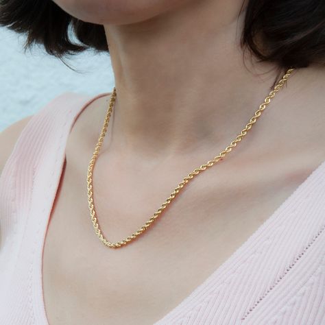 Chain Diamond, Cartoon Pictures, Gold Rope Chains, Rope Chain Necklace, Solid Gold Chains, Snake Earrings, 14k Gold Necklace, Gold Snake, Summer Jewelry