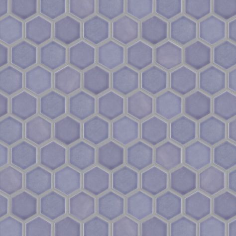 Lavender Tile, Wall Mosaic, Fireplace Facade, Hex Tile, Mosaic Floor, Merola Tile, Tile Saw, Hexagonal Mosaic, Healthcare Design