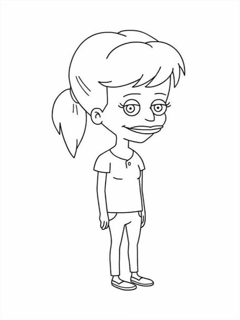 Big mouth Big Mouth Coloring Pages, Big Mouth Template, Big Mouth Character Template, Big Mouth Oc Base, Leah Big Mouth, Big Mouth Characters Drawings, Jessie Big Mouth, Big Mouth Painting, Jesse Big Mouth