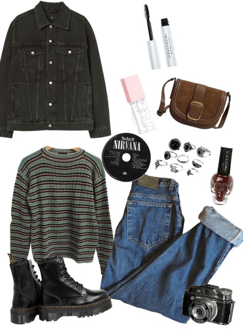 90s Doc Martens Outfits Grunge, Doc Ock Inspired Outfit, 2000s Doc Martens Outfits, Supernatural Style Inspired Outfits, Tv Show Inspired Outfits Polyvore, Coachella Inspired Outfits, Apocalypse Clothing, Dark Academia Outfits, Academia Outfits