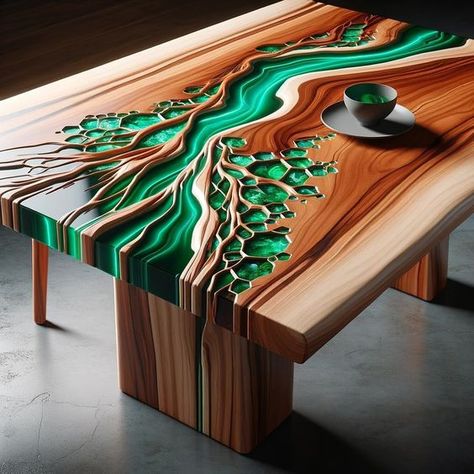 Amazing Wooden Epoxy Table Designs😍 . Learn How to Set Up a Complete Workshop on a Budget of $1000. Learn more in Bio. . Follow for more🪵 . #wood #woodworking #epoxy #epoxywood #table #epoxytable #epoxyresin #epoxyresintable Wooden Epoxy, Diy Resin Table, Resin And Wood Diy, Epoxy Wood Table, Wood Table Design, Table Epoxy, Epoxy Table, Table Designs, Free Woodworking Plans