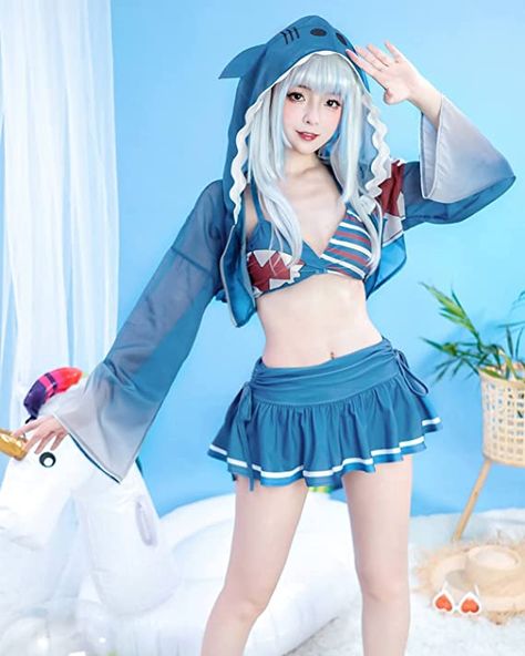 Genshin Swimsuit, Nilou Cosplay, Venti Cosplay, Shark Swimsuit, Mushroom Outfit, Bathing Suit For Women, Cosplay Genshin, Swimsuit Cosplay, Diy Swimsuit