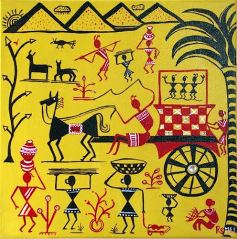 Warli Warli Drawing, Indian Folk Art Painting, Drawing Items, Warli Print, Hummingbird Art Drawing, New Craft Ideas, Worli Painting, Warli Painting, Warli Art