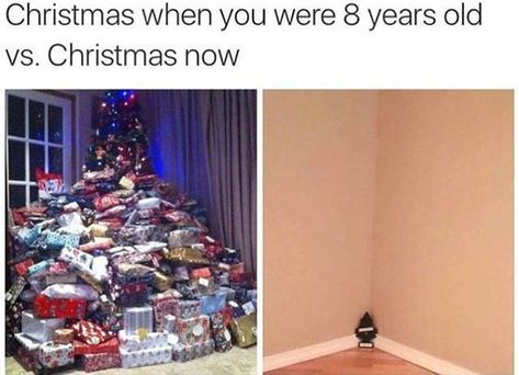 Christmas Then vs. Christmas Nowgoodhousemag Internet Jokes, Christmas Memes Funny, Christmas Memes, Holiday Humor, New Tricks, So True, Festive Christmas, Christmas Humor, Funny Texts