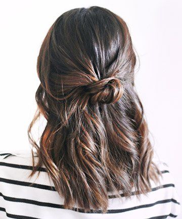 Easy Casual Hairstyles, Half Bun Hairstyles, Wavy Wedding Hair, Wavy Hairstyles Tutorial, Medium Bob, Peinados Recogidos, Shoulder Hair, Summer Hairstyles For Medium Hair, Long Bob Hairstyles