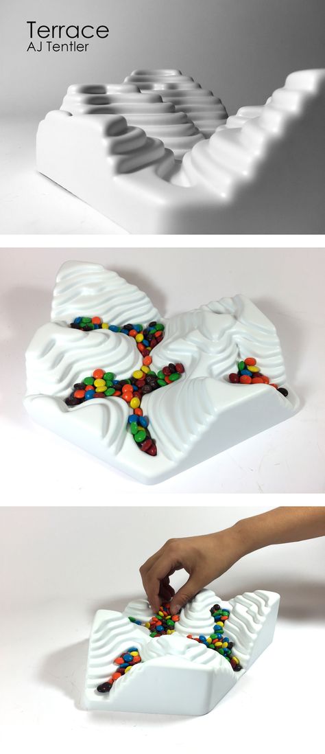 Vacuum Formed candy dish. Industrial Design                                                                                                                                                                                 More Vacuum Forming Design, Vacuum Forming Art, Vacuum Forming Ideas, Vacuum Art, Pos Design, Maker Project, Candy Packaging, Vacuum Forming, Mould Design