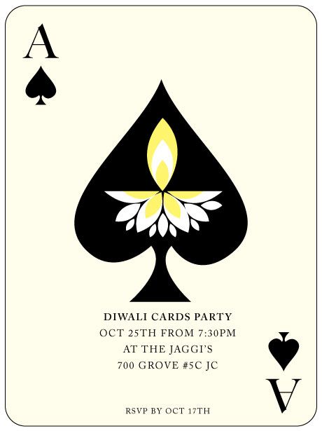 An invite for a cards party during Diwali, an Indian Festival of Lights. Cards Party Invite Diwali, Diwali Card Party Decor, Diwali Cards Party Invite, Diwali Party Invite Template, Diwali Invite Template, Diwali Invitation Cards, Diwali Party Invite, Diwali Invite, Diwali Template