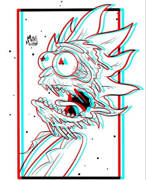 Rick And Morty Draw Trippy, Trippy Cartoon Drawing Ideas, Rick And Morty Illustration, Nostalgia Wallpaper, Layers Art, Practice Sketching, Zero Art, Rick And Morty Tattoo, Rick And Morty Drawing