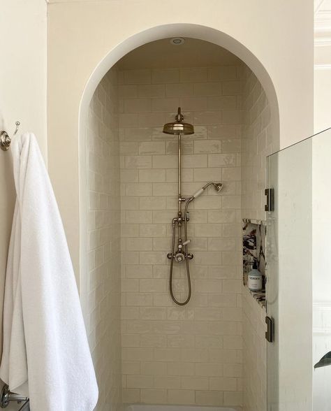 Shower Nook, Cottage Bathroom Inspiration, Flint House, Cottage Showers, 2024 Bathroom, Calacatta Viola Marble, Viola Marble, Calacatta Viola, Craftsman Interior