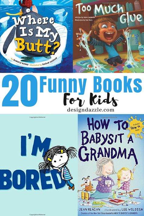 If you're looking for funny books for kids, you're in the right place! We've collected some of the best pieces the kids will enjoy! These are great books that can motivate and inspire them to love reading. And they're real funny too! - Design Dazzle Funny Books For Kids, Funny Books, Kid Books, Best Children Books, Read Alouds, Preschool Books, Books For Children, Children Books, School Reading