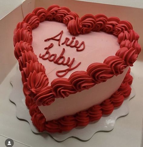 Aries Angel Cake, Aries Cake Birthday, Aries Baby Cake, Aries Birthday Cake, Aries Cake, 21st Birthday Cake For Girls, Birthday Cakes For Girls, Cakes For Girls, Heart Birthday Cake