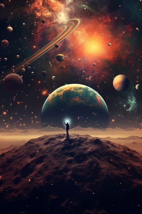 Journey through the universe without leaving home. This poster offers a striking look into the world of planets. Planets From Earth, Centre Of The Universe, Out Of This World Art, Roast People, Ultron Marvel, Innovative Design Ideas, Outer Space Wallpaper, Life In Space, Planet Painting