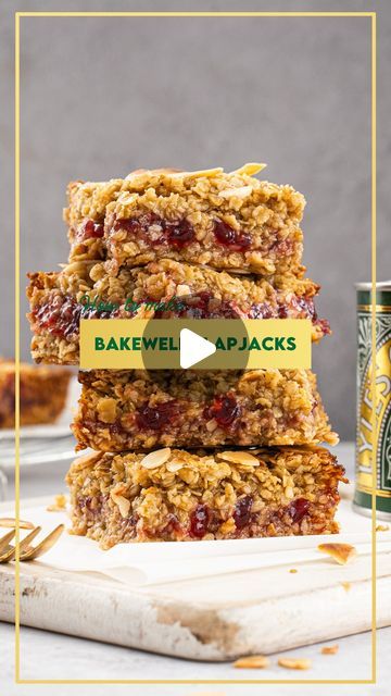 Lyle's Golden Syrup on Instagram: "Bakewell Tarts look away now...   You don't need to bake well to rustle up these almondy jam-packed jacks - two cracking snacks in one!   And don't worry, there are some gloop-amazing drops of Lyle's in there too! (See link in bio for the recipe!)  #lylesgoldensyrup #goldensyrup #absolutelygolden #flapjack #easyflapjacks #flapjackrecipe #bakewelltarts" Easy Flapjacks, Bakewell Tarts, Flapjack Recipe, Cherry Bakewell, Bakewell Tart, Tray Bake Recipes, Biscotti Recipe, Golden Syrup, Baking Tins