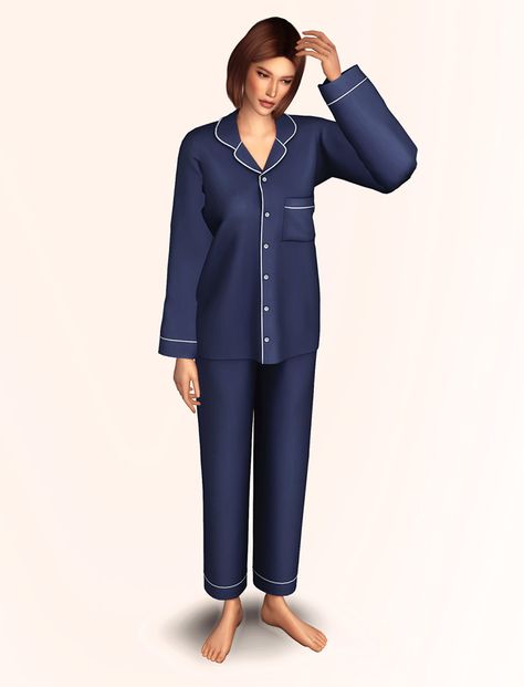 Sims 4 Pajamas CC: The Best Sleepwear For Your Sim – FandomSpot Ts4 Cc Loungewear, Sims Pyjama Cc, Sims 4 Matching Pajamas Cc, Sims 4 Cc Silk Pajamas, Sims 4 Cc Maxis Match Loungewear, Sims 4 Cc Clothes Female Sleepwear Maxis Match, Sims Cc Nightwear, Pyjamas Cc Sims 4, Sims 4 Cc Female Sleepwear