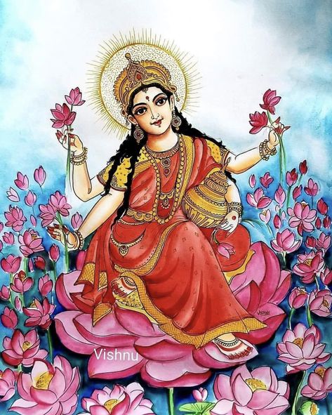 Laxmi Maa Painting, Maa Lakshmi Painting, Laxmi Painting, Diwali Painting, Maa Lakshmi, Poster Rangoli, Mysore Painting, Indian Traditional Paintings, Feel The Music