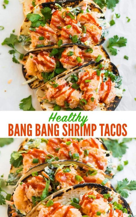 Gluten Free Shrimp Tacos, Ww Shrimp Tacos, Healthy Bang Bang Shrimp, Bonefish Grill Bang Bang Shrimp, Dinners Gluten Free, Bang Bang Shrimp Tacos, Tacos Easy, Bang Bang Sauce, Well Plated