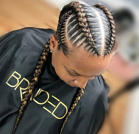 Stitch braids hairstyles: How to, price & maintenance Braids Hairstyle Men, Stitch Braids Designs, Two Stitch Braids, Cornrows Bun, 4 Stitch Braids, Stitch Braids Hairstyles, 4 Feed In Braids, Two Cornrow Braids, Braids Designs