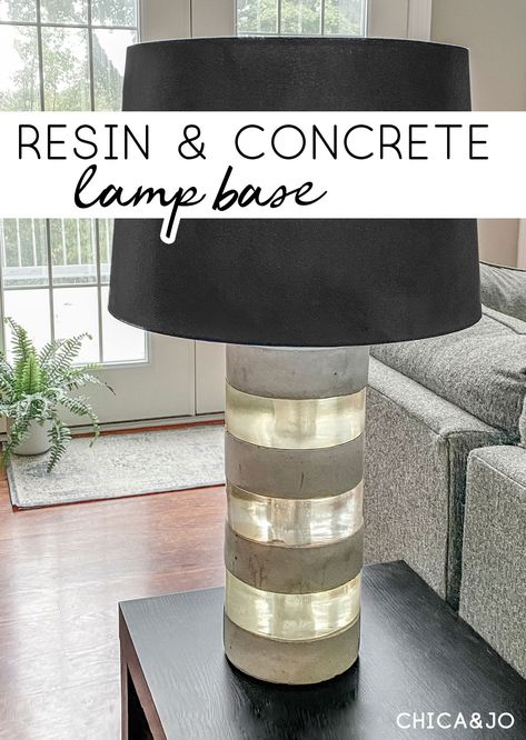 Epoxy Resin Lamp Diy, Diy Lamp Base, Diy Dishes, Diy Dish, Lamp Wire, Lamp Diy, Stuck In The Mud, Concrete Lamp, Products Ideas