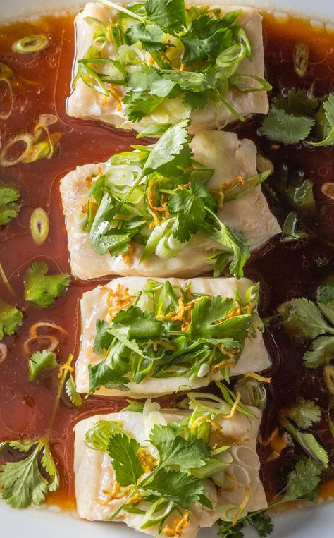 Chinese Steamed Fish, Steamed Fish Recipes, Steam Oven Recipes, Poached Fish, Milk Street, Illustrated Magazine, Infused Oil, Steamed Fish, America's Test Kitchen Recipes