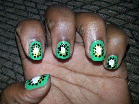 Kiwi nails Kiwi Nail Art, Kiwi Nails, Makeup Nails, Kiwi, Cute Nails, Nail Inspo, Nail Art, Nails, Makeup