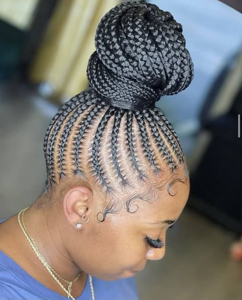 Feed In Braids Ponytail, Easy Trendy Hairstyles, Cornrows Natural Hair, Big Box Braids Hairstyles, Feed In Braids Hairstyles, Feed In Braids, Girl Braided Hairstyles, Stitch Braids, Braided Cornrow Hairstyles